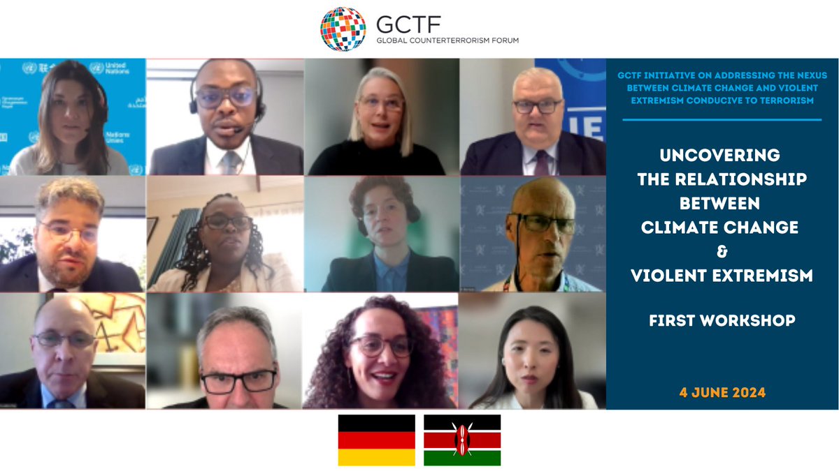 Global Counterterrorism Forum (@thegctf) on Twitter photo Today, <a href="/GermanyDiplo/">GermanForeignOffice</a> & <a href="/ForeignOfficeKE/">State Department for Foreign Affairs | Kenya</a>, convened key experts and practitioners to gain further insight into the nexus between #climatechange & #violentextremism conducive to terrorism.
Read: thegctf.org/What-we-do/Ini… Today, <a href="/GermanyDiplo/">GermanForeignOffice</a> & <a href="/ForeignOfficeKE/">State Department for Foreign Affairs | Kenya</a>, convened key experts and practitioners to gain further insight into the nexus between #climatechange & #violentextremism conducive to terrorism.
Read: thegctf.org/What-we-do/Ini…