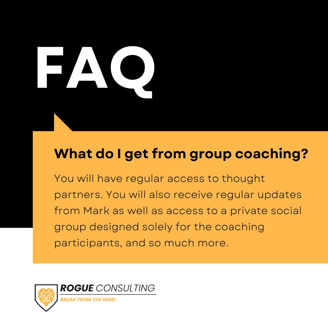 RogueCServices's tweet photo. Accelerate your business growth through group coaching with Rogue 🤩 You’ll be amazed at how impactful different perspectives and thought processes can be.

🔗 https://t.co/aAjF0kl9Gq

#businessconsultant #entrepreneur #smallbusiness #startup #businesstips #successmindset https://t.co/ttYIoLeHKs