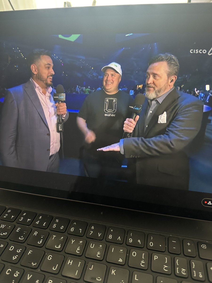Watching the keynote from #CiscoLive and interview with <a href="/WirelessStew/">Stew 🛜</a> from #CiscoChampion ..
