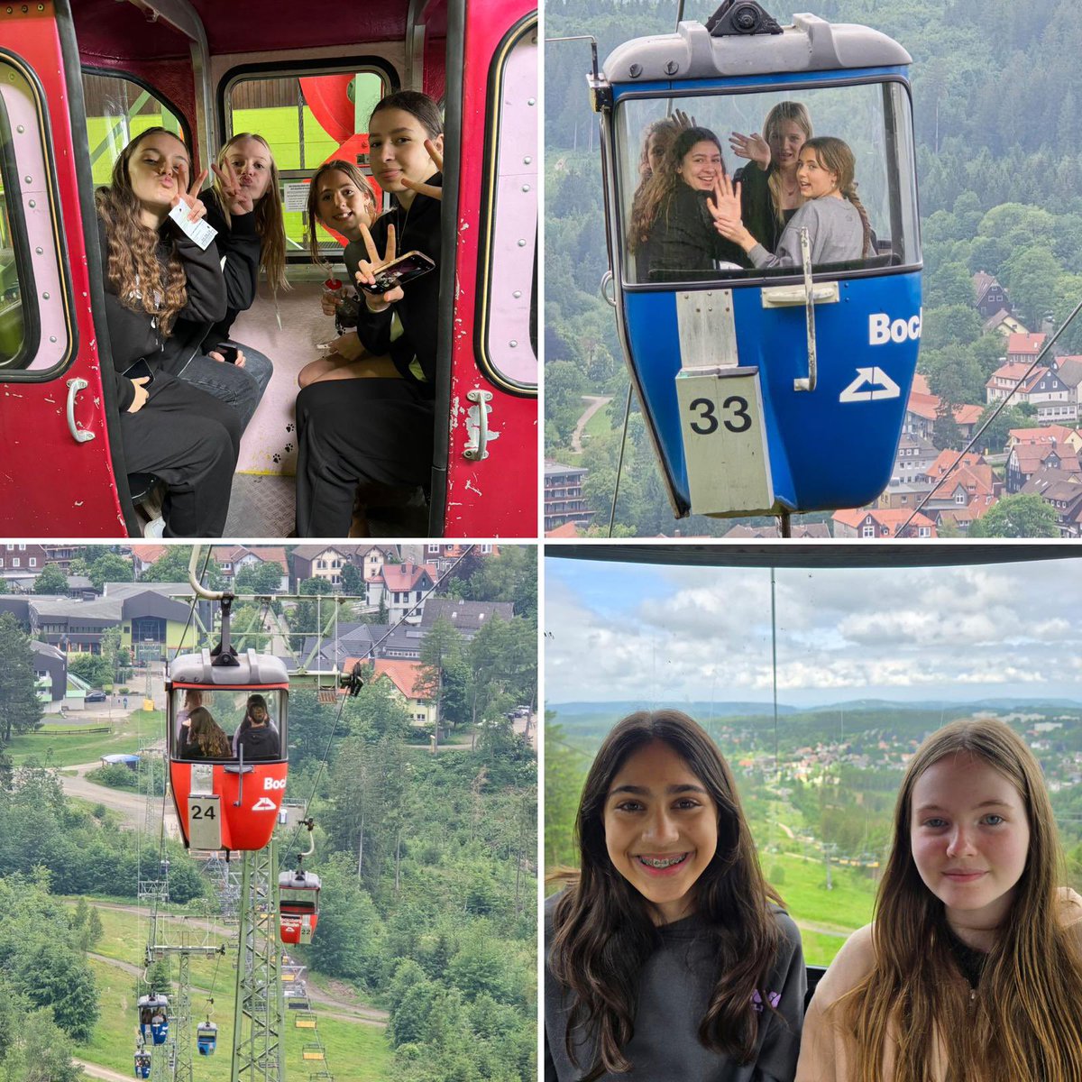 🇩🇪🇩🇪German Exchange Day 7🇩🇪🇩🇪

Part 1

🛷🚠⛰️Fun filled trip to the Harz mountains 🛷🚠⛰️

Students were keen to get to the top but not by foot! So, first up was the cable car after the staff vetoed the open chair ski lift!