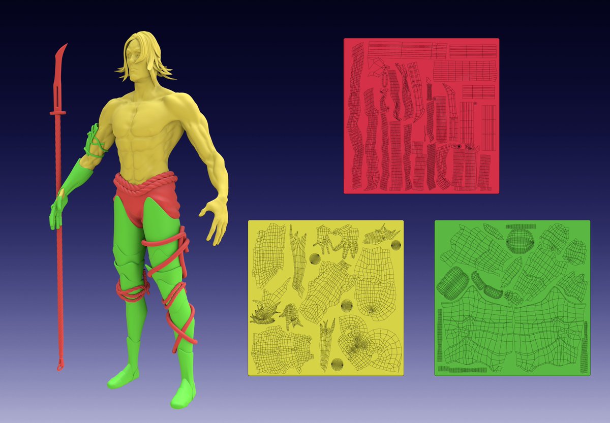 sydorukanton's tweet photo. Jaime The Knight
Around 25k tris.
- Modeling in Blender
- Retopo in Blender
-UVs in RizomUv
- Baking in SP
- Texturing in SP
- Rendering in Blender
Concept created by myself from a head.

#Digital3D #3DPrinting #MixedMedia #Fantasy #Stylized #CharacterModeling #stylized https://t.co/MhJ4gLNxHU