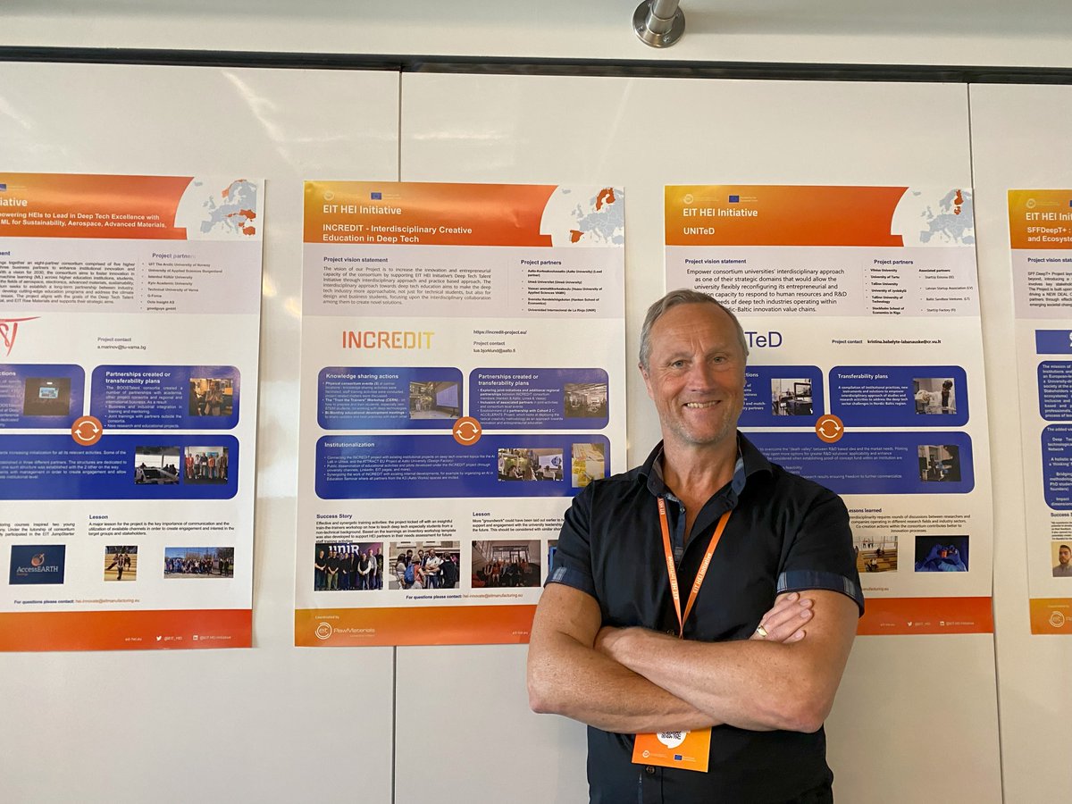 IncreditProject's tweet photo. A real pleasure to be part of the @EIT_HEI Initiative 2024 Pilot Phase Conclusion Event presenting our project together with our colleagues Tua, Thommie and Daniel 💻🚀 #HEIPilotPhase https://t.co/MTsbicUAlS