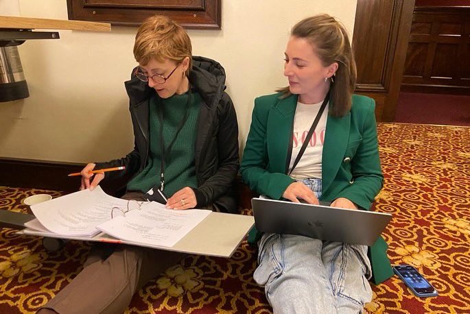 No one else I’d rather sit on the floor and work on scripts with than Kate Wetherhead 👠

<a href="/PradaWestEnd/">The Devil Wears Prada A New Musical</a> #thedevilwearsprada #thatsall