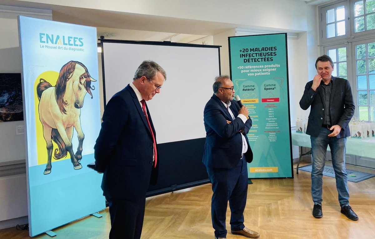 🚀🐴 <a href="/enalees/">Enalees</a>, incarnation de la réussite en #Essonne ! Alors que leur savoir-faire est vendu dans toute l’🇪🇺 &amp; équipe 100% des écoles vétérinaires en 🇫🇷, l’entreprise reste attachée à son territoire. En témoigne le don à la Fondation Essonne Mécénat pour soutenir le patrimoine !