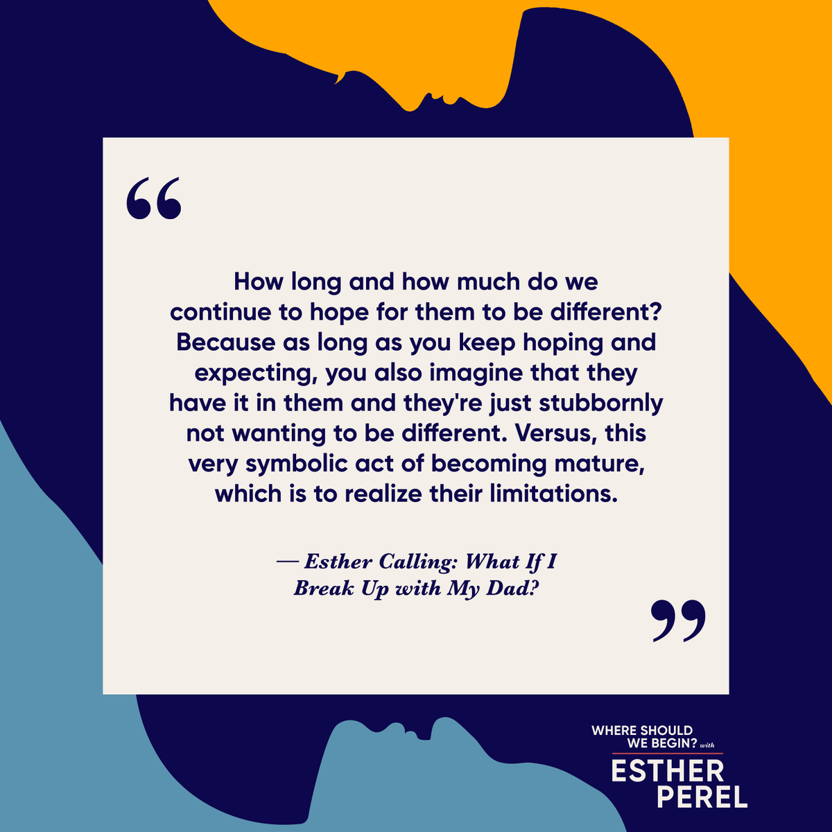 In a brand new powerful episode of Where Should We Begin? I speak with a young woman grappling with the painful legacy of her relationship with her father. Though he provided for her financially, his emotional neglect and frequent outbursts left lasting scars. Now, following an