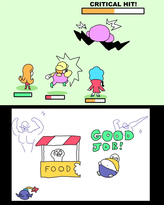 Had this idea. What if there was a Wario Ware rpg game where when you attack, dodge, heal, etc you have to play a micro game to get a better result. and you can form a team with characters like Mona, Jimmy T or even Pyoro. 

totally coming next Nintendo direct... please 
