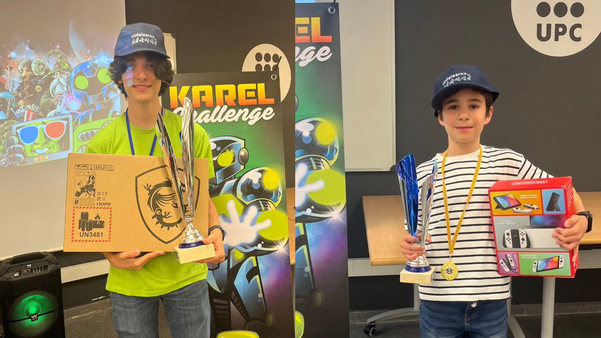 codelearn_cat's tweet image. Marc Ródenas (Igualada) i Manel Abizanda (Manresa), guanyadors de la Karel Challenge 2024: codelearn.cat/blog/guanyador…