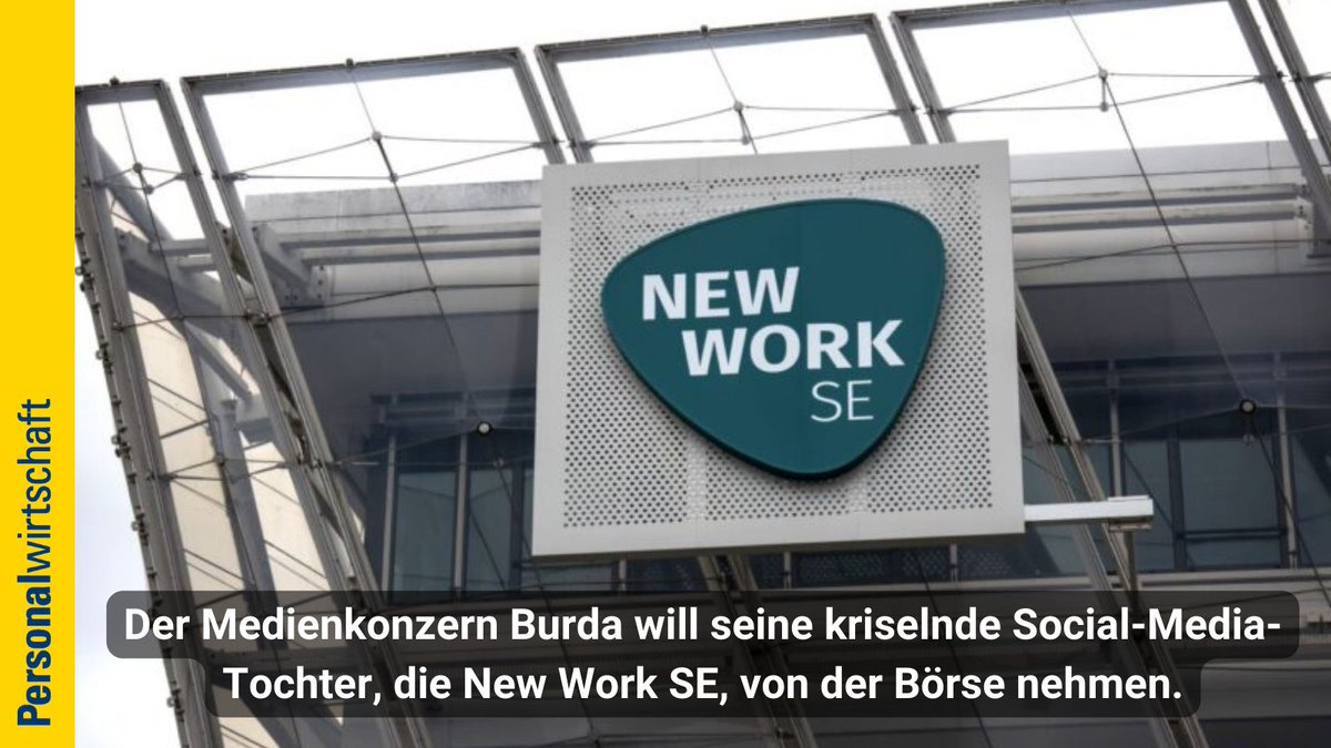 Der Medienkonzern <a href="/burda_news/">Hubert Burda Media</a> zieht die Notbremse und nimmt die New Work SE von der #Börse. Wie es für die gebeutelte <a href="/XING_de/">XING</a>-Betreiberin weitergeht, ist unklar. personalwirtschaft.de/news/allgemein…