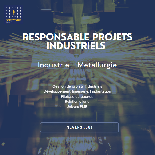 CadrAvenir's tweet photo. Nous recrutons pour notre client un(e) Responsable projets industriels. 
Le poste est basé en Bourgogne (58).
 
L'offre en détails ici 👉: https://t.co/Vl70yA7ToT https://t.co/9yiUXmMKjR