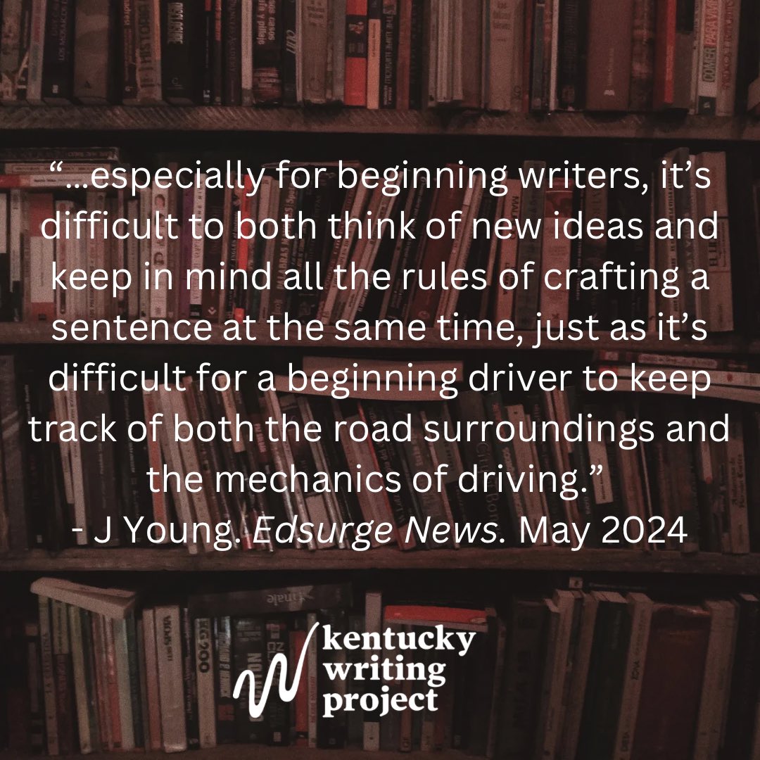 The cognitive load of writing is heavy, but lessens with daily practice. We must allow students the freedom of creation first, then correctness. Too much structure thwarts a writer’s process. <a href="/shawnj1023/">Shawn Justice</a> <a href="/writingproject/">Writing Project</a> 
<a href="/KimberlySparkm8/">Kimberly Sparkman</a> 
@PratherLiz #WeAreKEDC
#WriteEveryday