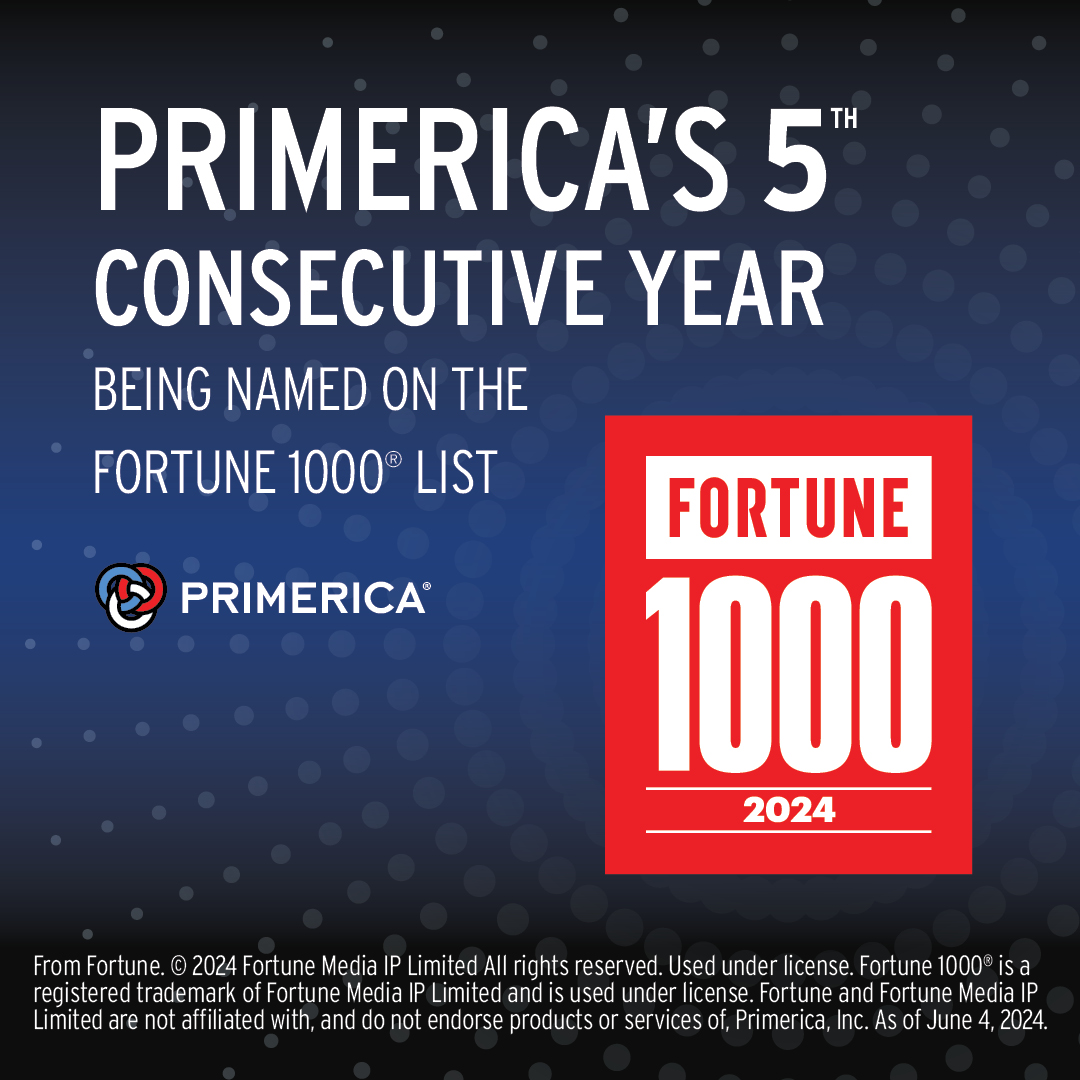 Primerica's tweet photo. Primerica, Inc. has been named to the @FortuneMagazine 1000 list for the 5th consecutive year! We’re honored to be recognized among some of the top companies in the U.S. #PrimericaProud https://t.co/Eve3JRuoFS