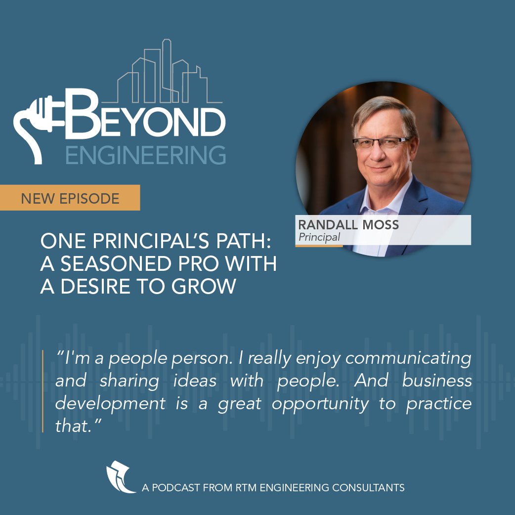 RTM_ENG's tweet image. In our newest episode Orlando Principal, Randy Moss shares his journey from discovering RTM to crafting a role with the company that enables him to continue his professional growth &amp;amp; helping colleagues grow in their own careers.
#RTMEngineering #beyondengineering #careergrowth