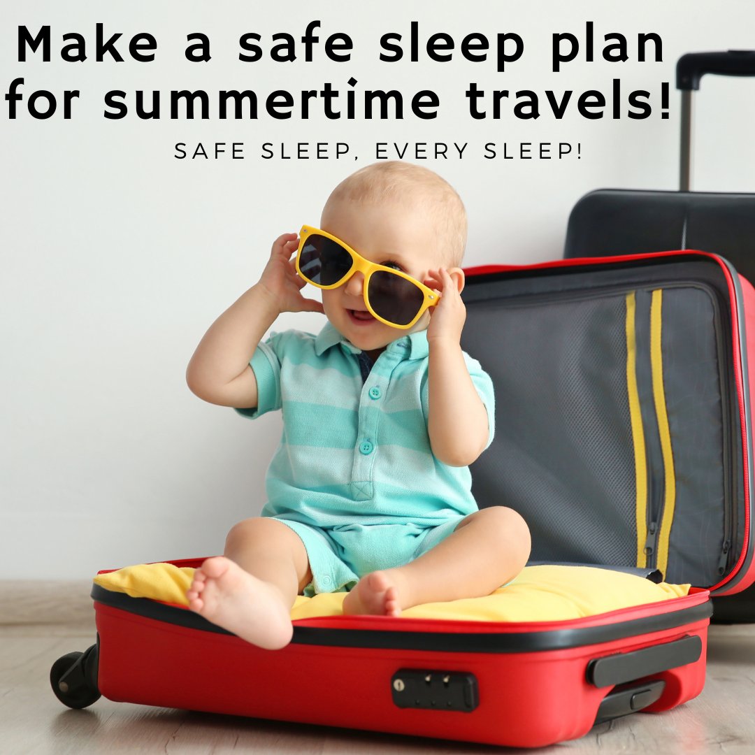 IowaSids's tweet image. Planning on traveling with baby this summer? 🌞✈️ 🚗 Prioritize sleep safety. Plan ahead and learn more about a safe sleep environment for baby: go.nih.gov/ju0Yk4d #SafeToSleep #BabyTravel