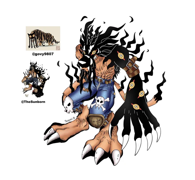 I only need the Mega/Ultimate to be able to finish this evolution line but I can't think of anything, plus I'm not good at making complex designs, so……if someone could design it I would be very happy #Digimon #デジモン #イラスト