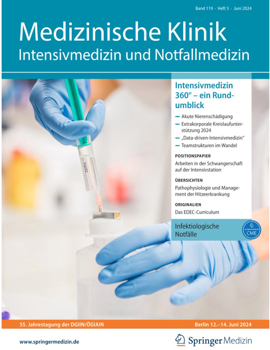 Die neue Ausgabe zur Jahrestagung der "Medizinische Klinik - Intensivmedizin und Notfallmedizin" ist da. Für DGIIN- Mitglieder kostenlos. Thema "Intensivmedizin 360 °".