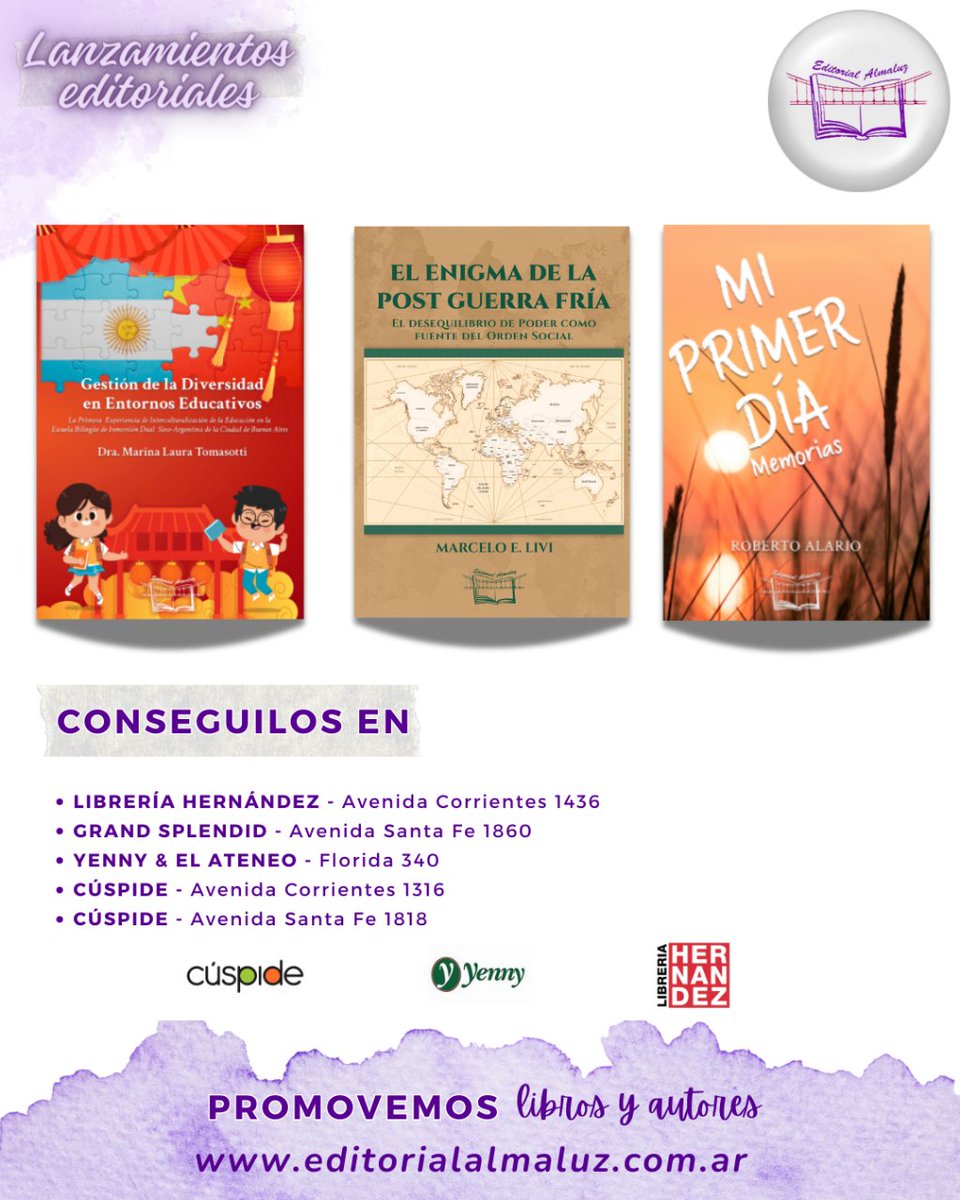 EDITALMALUZ's tweet photo. 💟💟💟💟💟¡Cargamos más novedades editoriales! ¿queres saber los títulos destacados de este mes? Ingresa a 👉📲 nuestra #TiendaOficial https://t.co/6CNBFplHmu 💟💟💟💟💟💟
#Almaluz #LibrosAlmaluz #AutoresAlmaluz #EditorialMultimedia https://t.co/5hD0sKalK9