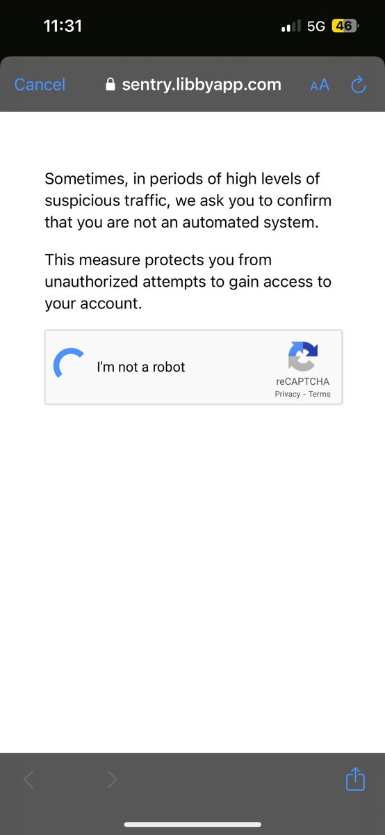 kendallxx's tweet photo. @LibbyApp trying to borrow my hold and I keep getting this error… bug in update? https://t.co/dReAr8XpPJ