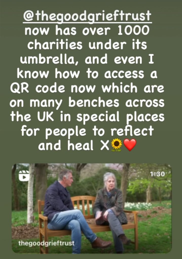 goodgrieftrust's tweet photo. This week we are delighted to celebrate the first Anniversary of our #SitWithHope campaign, launched in June 2023.
The aim of this national initiative is to install plaques with a QR code on benches across the UK. Ensuring that the bereaved in communities up and down the country are able to scan the code and immediately access our website.
Knowing you are not alone and you can find help when you need it, can be a lifeline to those grieving.
Thankyou to those bereaved families who have our plaques on their own memorial benches and to those installed in hospital & hospice gardens, crematoria, parks and school playgrounds.
Please join our campaign and pledge a plaque for a bench near you!
Apply here: 🧡☂️
https://t.co/VGU9DItH20