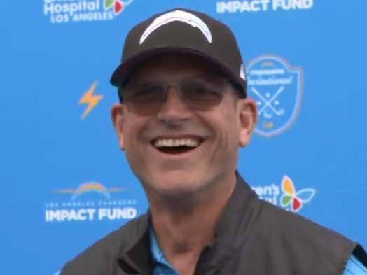 Jim Harbaugh's Keys To A Good Round Of Golf: Look The Part, Think You're Going To Hit A Hole-In-One, Be Better Than The Raiders At All Times buff.ly/4aMgpQ3