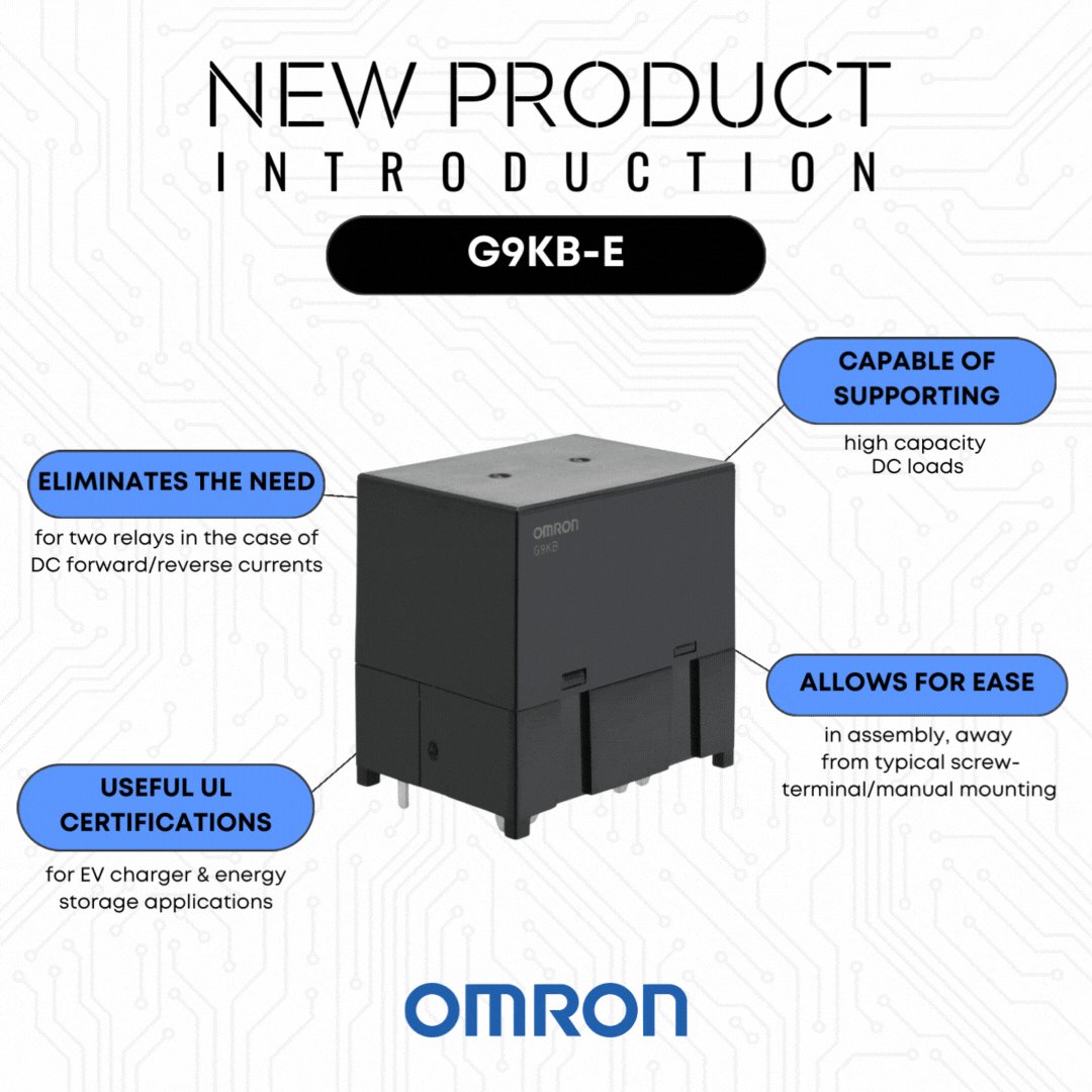 OmronComponents's tweet image. 📢 Introducing the G9KB-E Relay📢

Are you searching for a robust and efficient relay for your high-capacity applications?

Contact your local OMRON sales representatives today 
#OMRONRelay #Relay #DCapplications #HighCapacity #EnergyEfficency