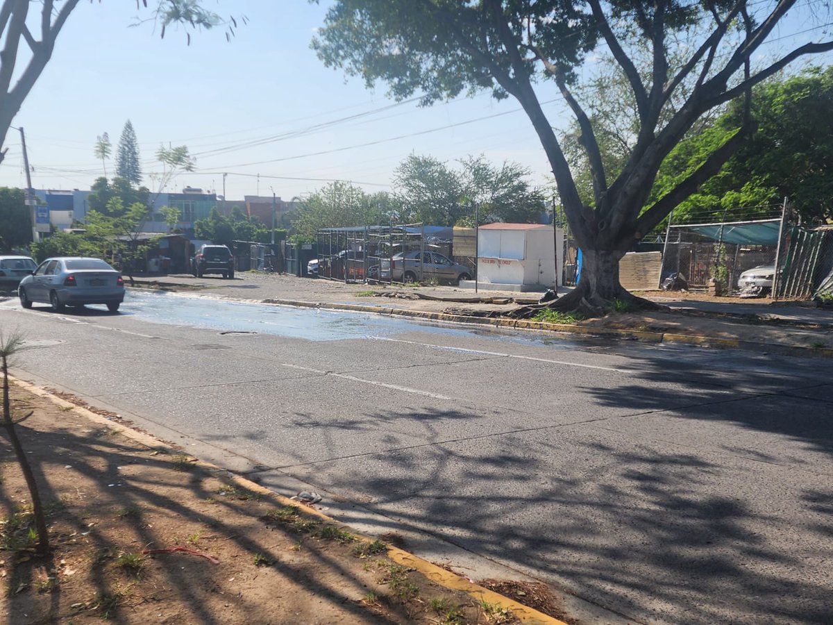 IvanViveroz's tweet photo. @siapagdl @ZapopanGob @Linea_Zapopan #fuga
Reportando una fuga de agua en Av. De la mancha e Av. Industrial textil, no se si alguien Mas ya lo reporto pero lleva 3 dias saliendo agua. https://t.co/TGwrYTKJUG