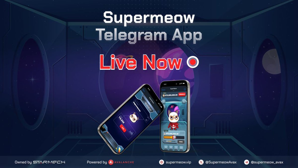 GenesisWeb3 (@genesisweb3_) on Twitter photo Genesisweb3 is joining forces with <a href="/Supermeow_Avax/">Supermeow🔺</a> for a dope quest 🤝
Supermeow is the first meme token on @Avax with real utilities 🐾 Dive into a new playground where you can earn $tSUPER and more lucrative rewards in Supermeow mini-app on TG 🤑 Farm tokens, and complete Genesisweb3 is joining forces with <a href="/Supermeow_Avax/">Supermeow🔺</a> for a dope quest 🤝
Supermeow is the first meme token on @Avax with real utilities 🐾 Dive into a new playground where you can earn $tSUPER and more lucrative rewards in Supermeow mini-app on TG 🤑 Farm tokens, and complete