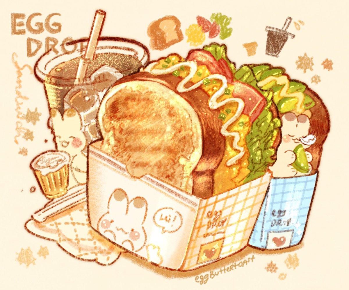 Sleepy lunch series-sandwich edition 😌 

Would you prefer to eat the fruit sandwich or the egg drop sandwich? Sweet 🍓 or savory 🥪? ✨
