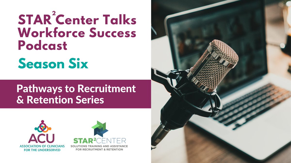 STAR2Center's tweet image. Catch up on the first two episodes in the Pathways to Recruitment &amp;amp; Retention Series of our podcast! Hear from @NWRPCA &amp;amp; @ATSU_news about their experiences with health professions education and training programs and the #healthworkforce. 

#HPET

ow.ly/N4ZZ50S8AE6