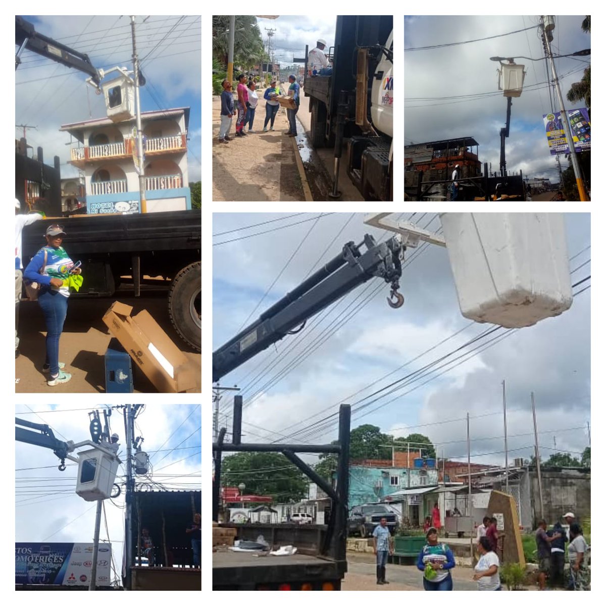 Hoy arrancamos con la colocación de lamparas Led en El Dorado parroquia Dalla Costa, Gracias a nuestro presidente Nicolás Maduro Moros por su gran trabajo en beneficio de las comunidades, gracias al programa del 1x10 del Buen Gobierno dando respuesta directa a las comunidades.