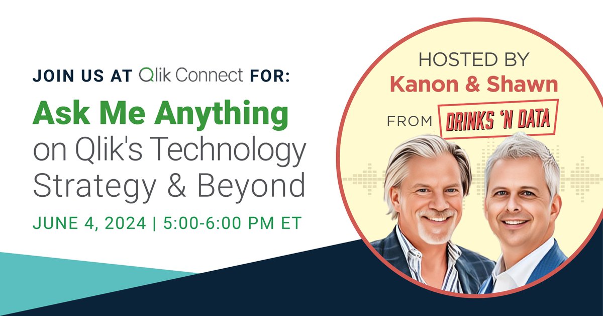🎉 Join us on the #qlikconnect show floor TONIGHT as we host the "Ask Me Anything" session with Mike Potter, <a href="/qlik/">Qlik</a> 's Chief Technology Officer. See you there!