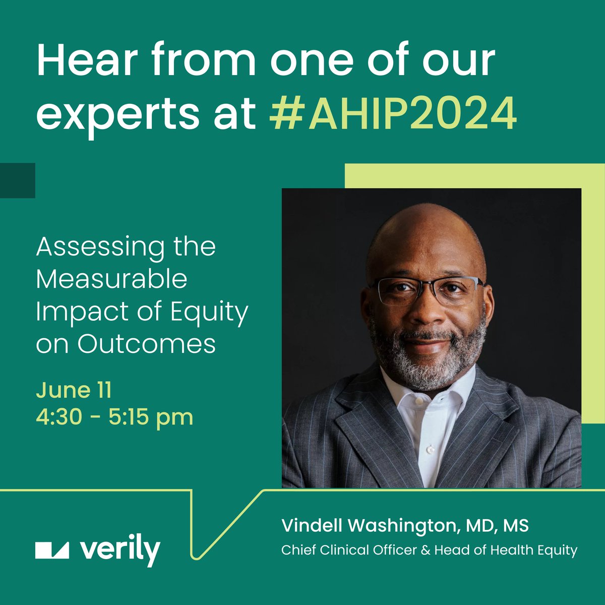 Connect with us at #AHIP2024, and hear <a href="/VindellW/">Vindell Washington</a> and fellow #HealthEquity leaders discuss the steps for sustainability and growth for health equity initiatives. veri.ly/3VrXWDU