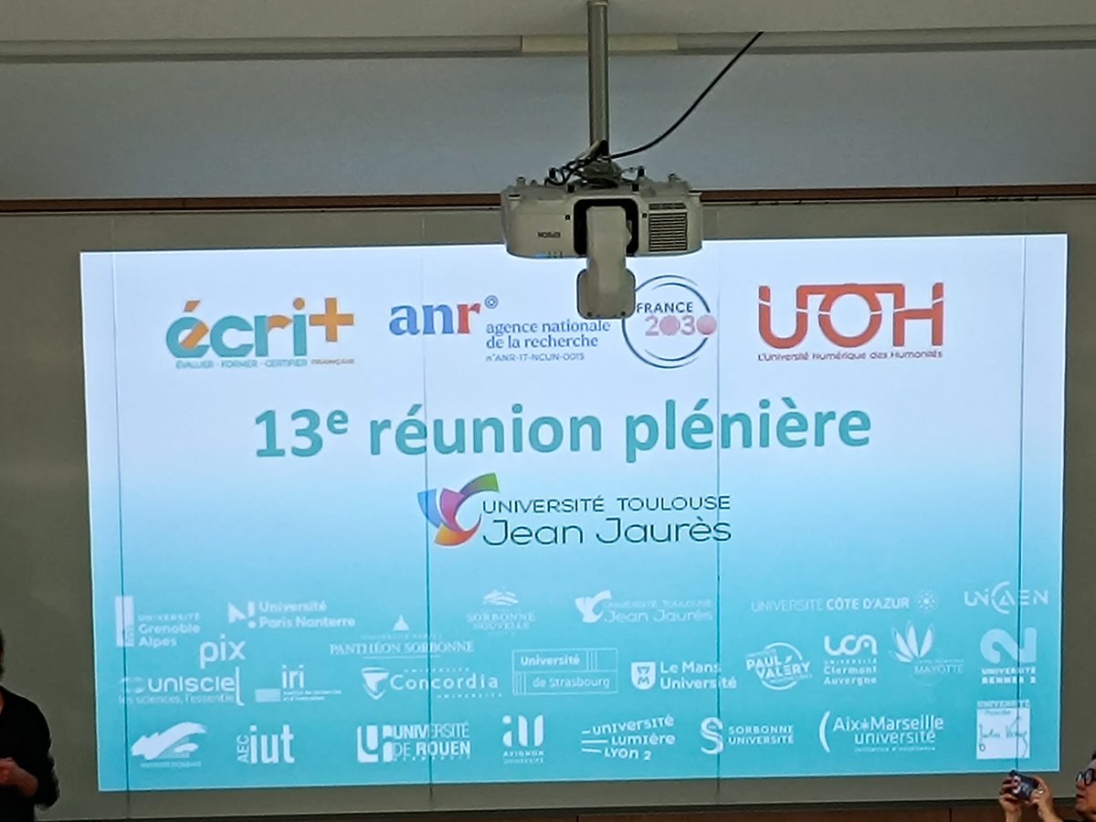 Trois  professeurs du département participent activement à la treizième  réunion plénière d'ecri+ qui se tient actuellement à l'université  Toulouse-Jean-Jaurès.