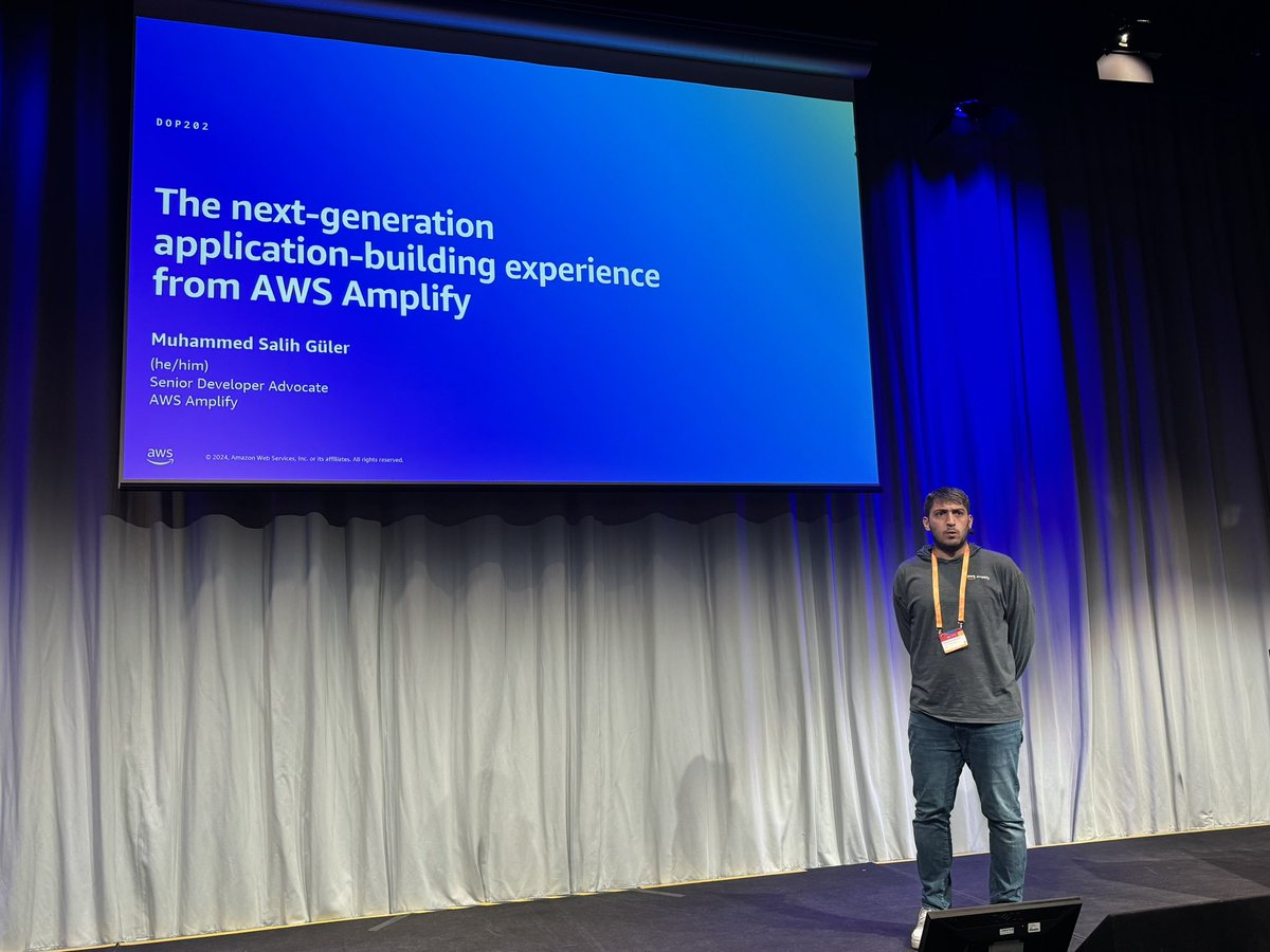 sebsto's tweet image. Great session with @salihgueler at #AWSStockholmSummit to discover #AWSAmplify gen 2 

Give it a try today !

docs.amplify.aws