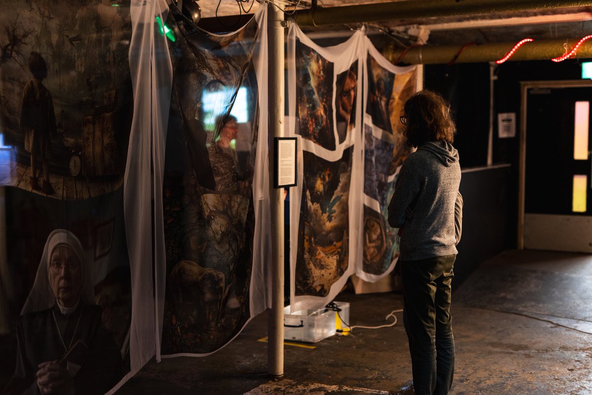 We've been busy! Last week we had another incredible evening - this time at <a href="/PartisanCollect/">Partisan Collective</a>, showcasing our Here As We Are installation 🎤 Well done to all the artists and performers involved, and thank you Joe Smith for these moody photos 📷