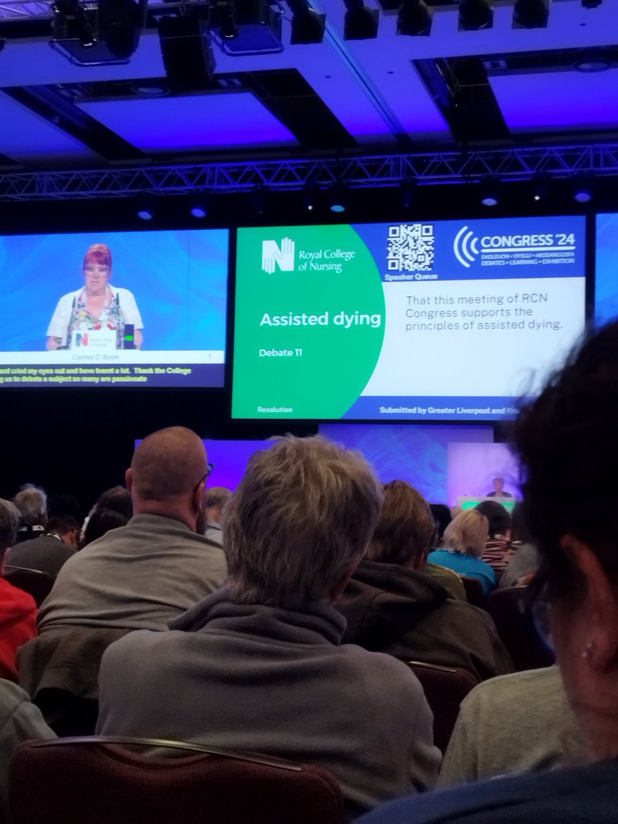 #RCN24 assisted dying a very emotional subject