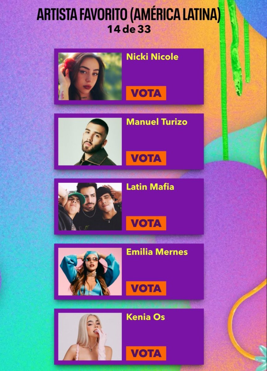 .@KeniaOS es nominada como “Artista Favorito” (América Latina) en los Kids’ Choice Awards 2024 🇺🇸

Ya puedes Votar por ella: kca.mundonick.com/vota/artista-f…