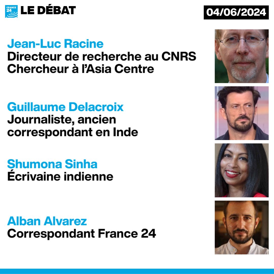 🇮🇳 #Législatives en #Inde
#Modi pourra-t-il continuer d’appliquer son agenda #nationaliste ?

@Stphantoine pose la question à ses invités ce soir dans #LeDébat sur @france24

📲 À vos questions ⬇️