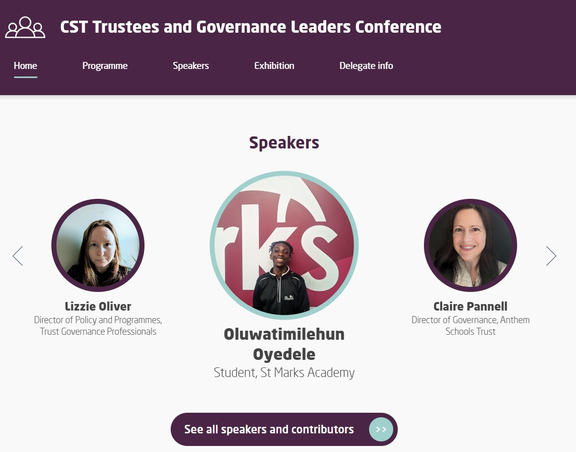 We are thrilled to see the inspirational Oluwantimilehun from <a href="/stmarks_academy/">St Mark's Academy</a> joining <a href="/ClaireEPannell/">Claire Pannell</a>. After inspiring a structure which gives real meaning to student voice at Anthem  - Timi is well place to join the <a href="/CSTvoice/">Confederation of School Trusts</a> panel discussing meaningful engagement in Governance