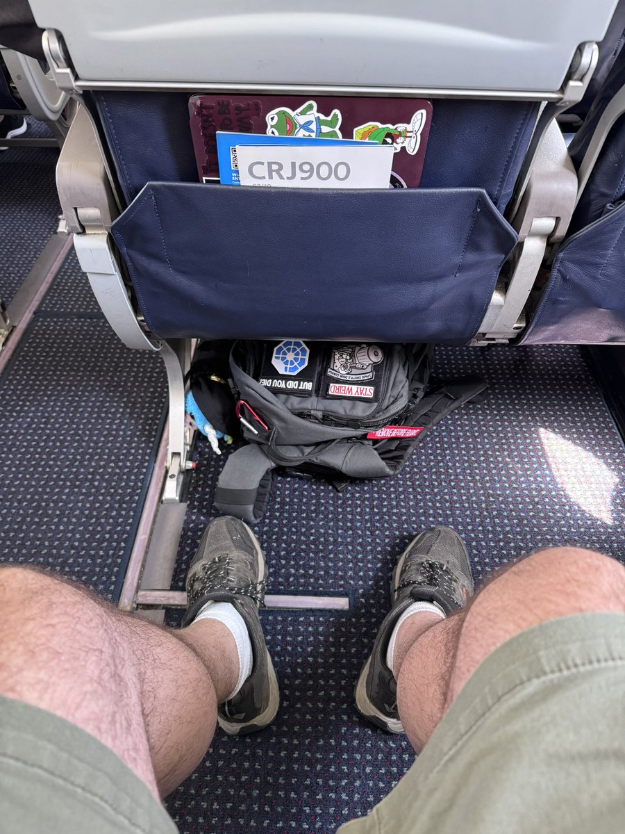 allyncrowe's tweet photo. On my way to Vegas (after a flight shuffles) for @JuniperNetworks #AINativeNow to represent @NexumInc and got a bump to exit row (before and after pics!) after we boarded! #JKitty and the #MarvisMinyArmy are ready to fly! #Mistfits #JuniperChampions #TeamNexum https://t.co/swDLvVJy8y