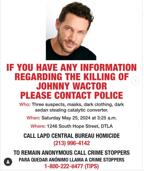 RScottFalcon's tweet photo. LAPD: It's been 10 days. Who killed our family friend Johnny Wactor? Everyone: Anyone with information call LAPD Central Bureau Homicide at (213) 996-4142. #wactortractor #911LAPD #JohnnyWactor https://t.co/QSEXLNL43B