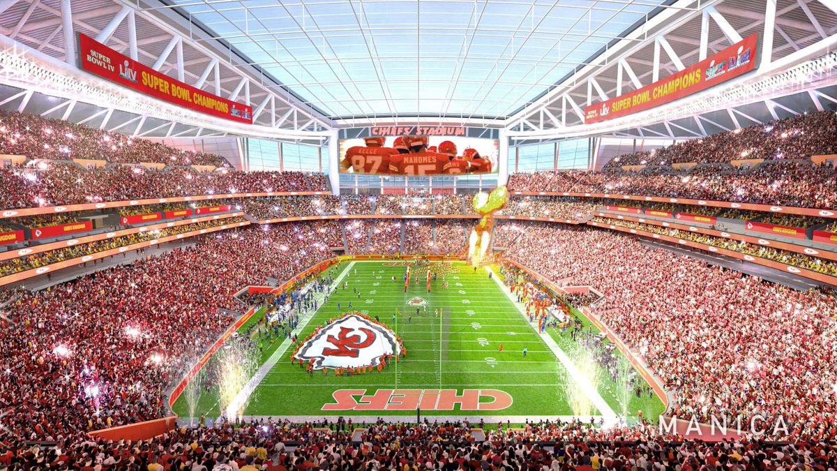 StadiumDB's tweet photo. 🇺🇸 New Design: New Kansas City Chiefs Stadium

The stadium is to be fully covered. It will cost around $2-3 billion to build the venue. 

🔗 https://t.co/dkoMSmZRfs

📸 MANICA https://t.co/YyMnKu7eU3