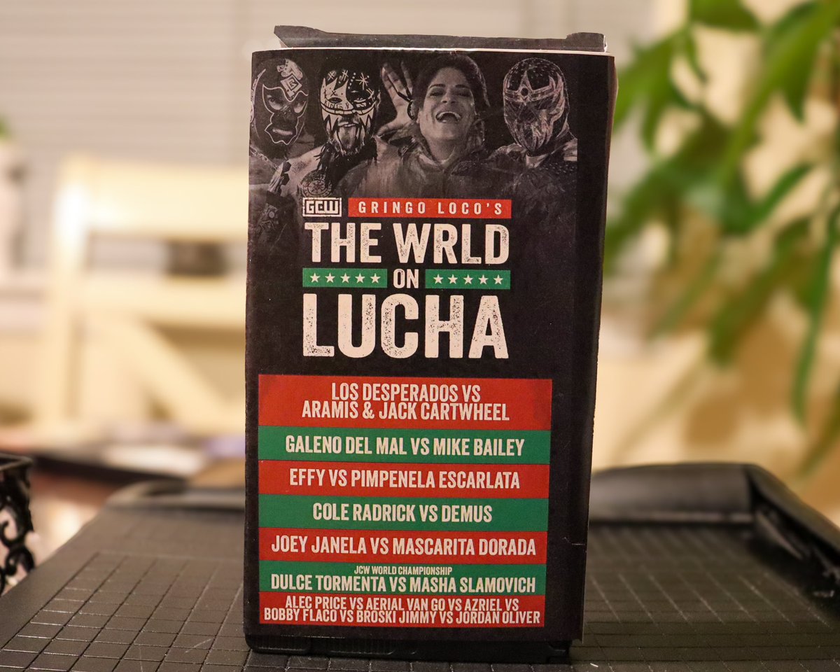 freddy2faded's tweet photo. Custom VHS sleeve of @GringoLocoOG WRLD On Lucha from 5/5/24
Talent featured on back
@DelGaleno
@ArezStrange
Pimpenela Escarlata
Mascarita Dorada
#prowrestling #wrestling #GCW #GCWWrldOnLucha #independentwrestling #luchalibre https://t.co/isdzID2Y70