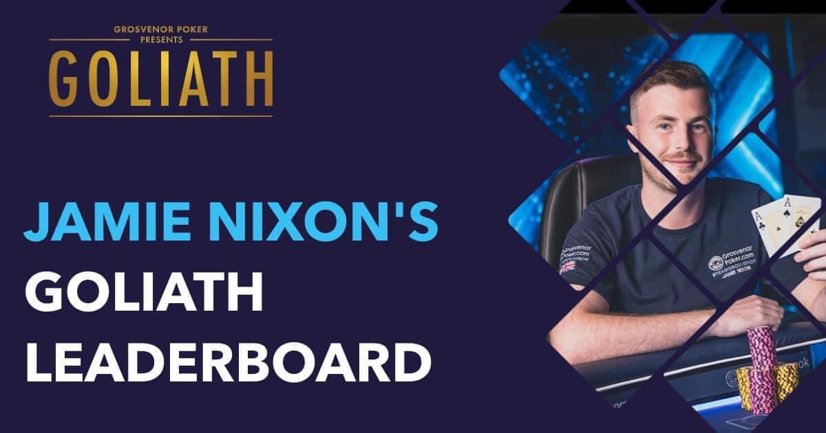 The Jamie Nixon Goliath Leaderboard is back for a new month tonight and we have over £700 of tickets added. The leaderboard is wide open so anyone has a chance to win it tonight!

All you have to do to join is play my homegame on Tuesday nights to be in with a chance! This really