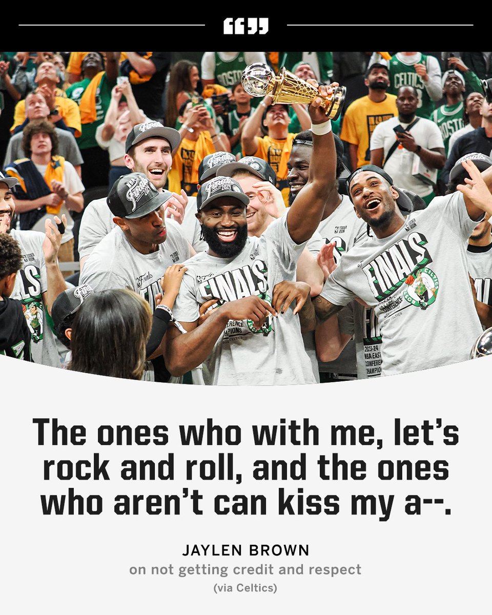SportsCenter's tweet image. Jaylen Brown kept it real 😮‍💨

(via @celtics)