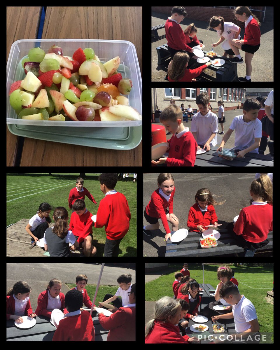 Tasty Tuesday🍓🍌🥝
Today we were learning about healthy food choices. This morning we discussed the Eatwell plate and how to maintain a balanced diet. We then explored food hygiene and followed this guidance to chop fruit to make a fruit salad. We enjoyed our picnic in the sun!