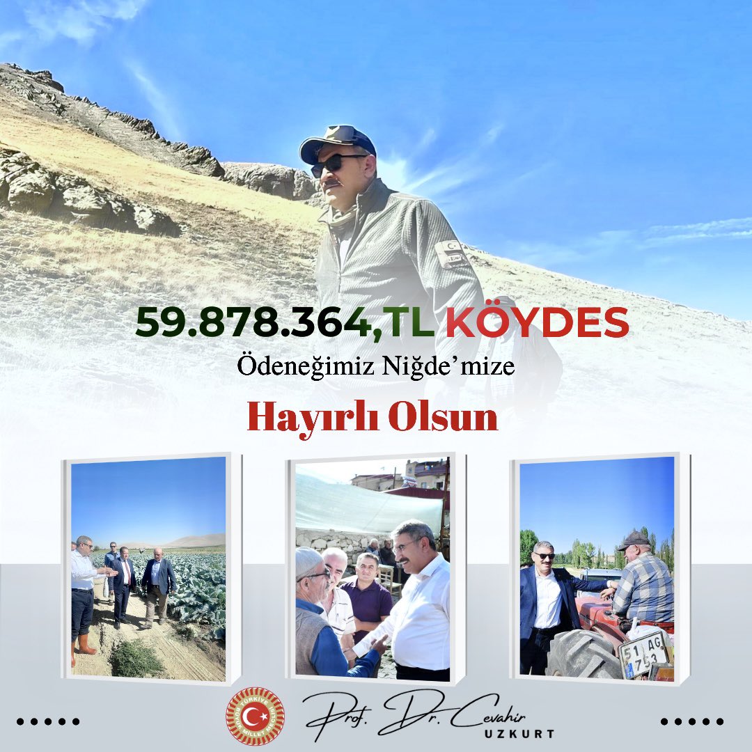 Cumhurbaşkanımız Sayın Recep Tayyip Erdoğan'ın tensipleriyle; Köylerin Altyapısının Desteklenmesi Projesi (KÖYDES) 2024 yılı ödeneği,

5️⃣9️⃣ Milyon 8️⃣7️⃣8️⃣ Bin 3️⃣6️⃣4️⃣ TL olarak belirlenmiştir.

Niğde’mize hayırlı olsun👏