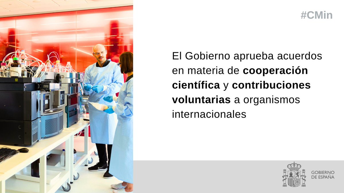 Ministerio de Asuntos Exteriores, UE y Cooperación (@maecgob) on Twitter photo En el #CMin de hoy se han aprobado diversos acuerdos de carácter internacional:
- Cooperación científica con Estados Unidos y la <a href="/NASA/">NASA</a>.
- Aportes al <a href="/GSIInvestments/">Global Social Impact Investments</a> para proyectos en África Susahariana.
- Contribución voluntaria a <a href="/UN_OCT/">United Nations Office of Counter-Terrorism</a>.
🔗lamoncloa.gob.es/consejodeminis… En el #CMin de hoy se han aprobado diversos acuerdos de carácter internacional:
- Cooperación científica con Estados Unidos y la <a href="/NASA/">NASA</a>.
- Aportes al <a href="/GSIInvestments/">Global Social Impact Investments</a> para proyectos en África Susahariana.
- Contribución voluntaria a <a href="/UN_OCT/">United Nations Office of Counter-Terrorism</a>.
🔗lamoncloa.gob.es/consejodeminis…