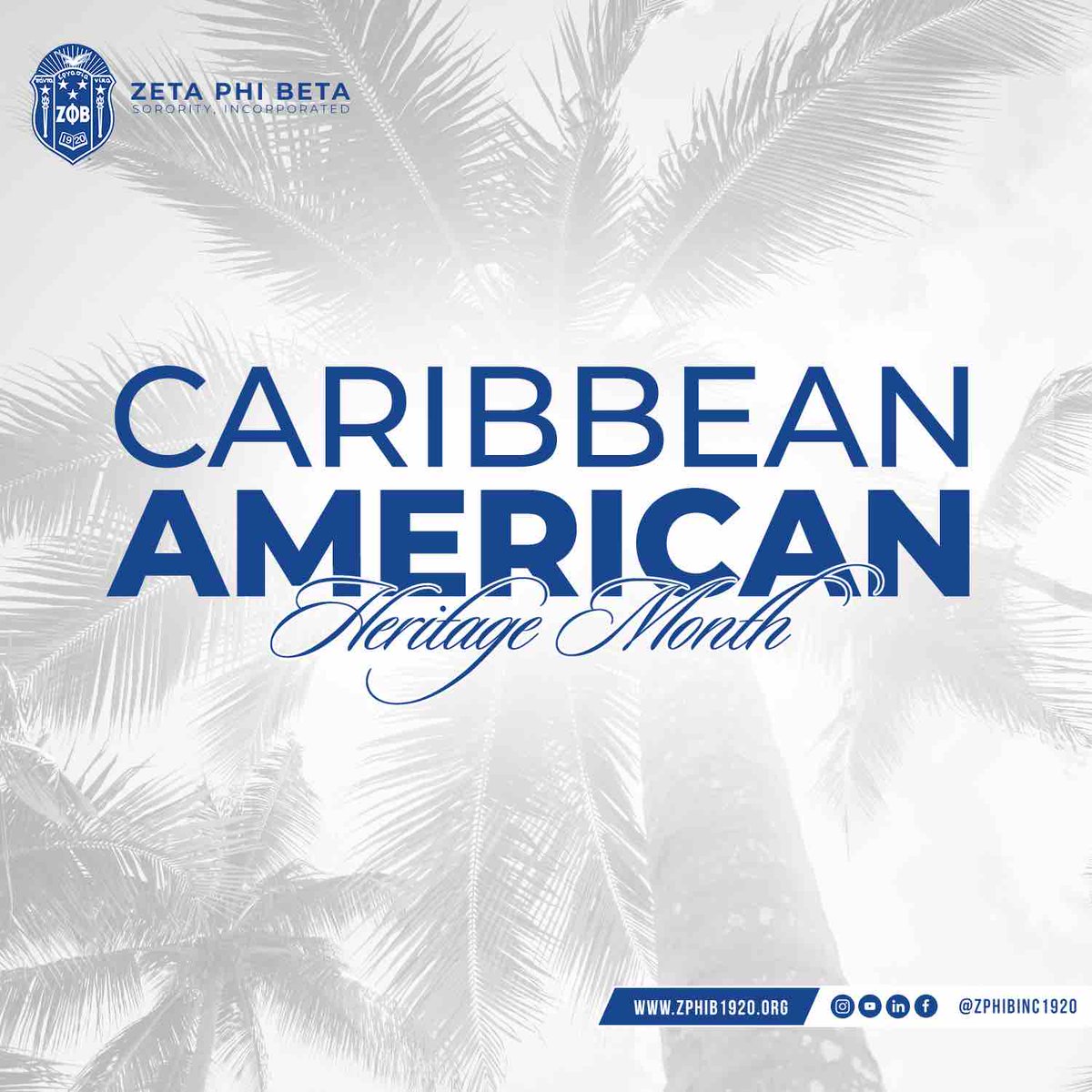 June is here, and it’s time to honor the rich tapestry of cultures, traditions, and histories that make up the Caribbean!

#zetaphibeta #zphib #zphib1920 #CaribbeanLove