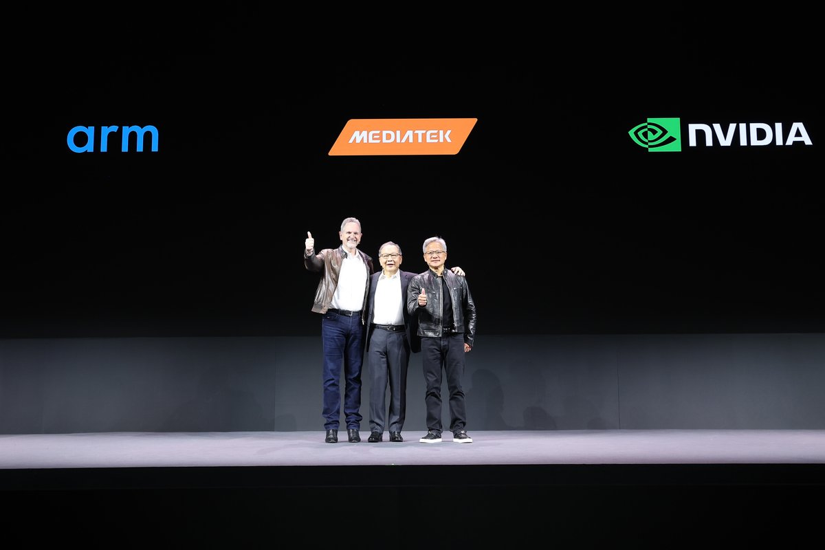MediaTek's tweet image. Watch the Vice Chairman &amp;amp; CEO of MediaTek, Dr. Rick Tsai&apos;s keynote from #COMPUTEX24. Dr. Tsai shared how #UbiquitousAI will enable #IntelligenceEverywhere and was joined by 2 of our key partners in AI, Rene Haas, CEO @Arm, &amp;amp; Jensen Huang, CEO @Nvidia. bit.ly/3VqzJ0L