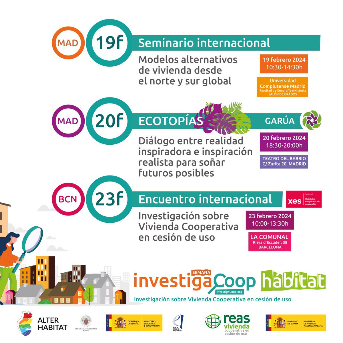 ALTERHABITAT2's tweet photo. Seminario InvestigaCoop Hábitat 2024 (segunda parte): https://t.co/Yt8HwWiOai https://t.co/nD5KjgFd7t